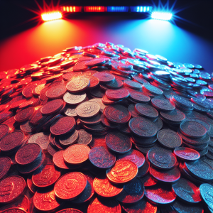 ↘ Cryptocurrency Throne Heats up: Cops, Coins, and Controversy