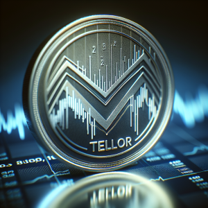 Realistic Depiction of Tellor Coin Dramatic Price Fluctuations